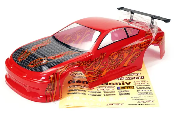 FTX Banzai Pre-Painted Body Shell W/Decals & Wing - Red
