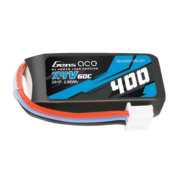Gensace Mini Battery Lipo 2s 7.4v-400-60c (Jst) 41x20x13mm 20g