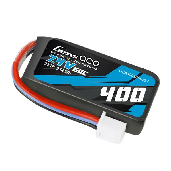 Gensace Mini Battery Lipo 2s 7.4v-400-60c (Jst) 41x20x13mm 20g