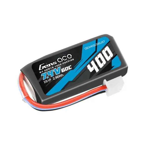 Gensace Mini Battery Lipo 2s 7.4v-400-60c (Jst) 41x20x13mm 20g