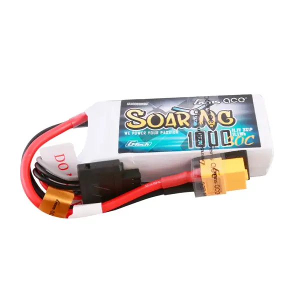 Gensace Soaring Lipo 2s 7.4v-1000-30c (Xt60) 69.5x54x11mm 63g G-Tech