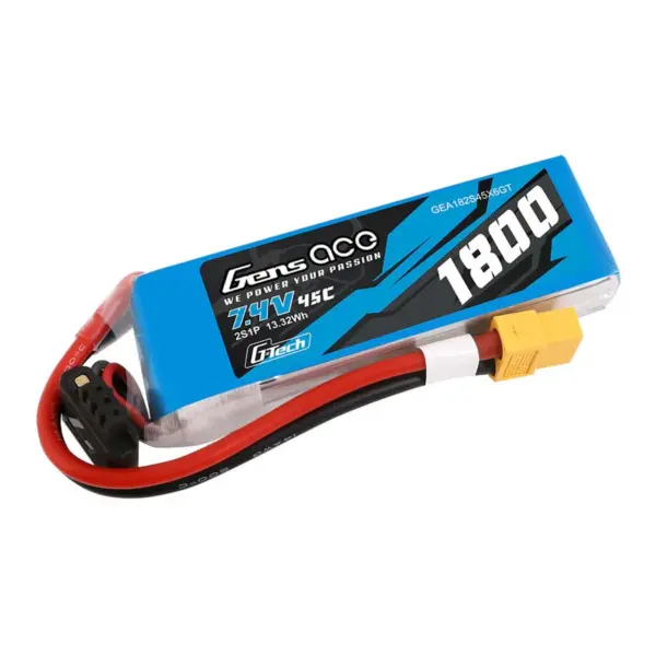 Gensace Soaring LiPo 2S 7.4V-1800-45C(XT60) 90x30x17mm 111g G-Tech