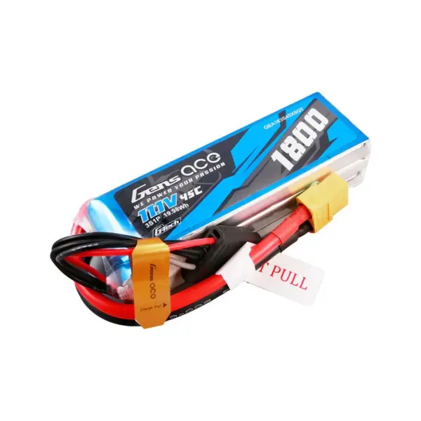 Gensace Soaring Lipo 3s 11.1v-1800-45c(xt60) 92x31x25mm 153g G-Tech