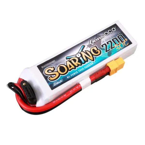 Gensace Soaring Lipo 3s 11.1v-2200-30c(xt60) 107x34x21mm 175g G-Tech