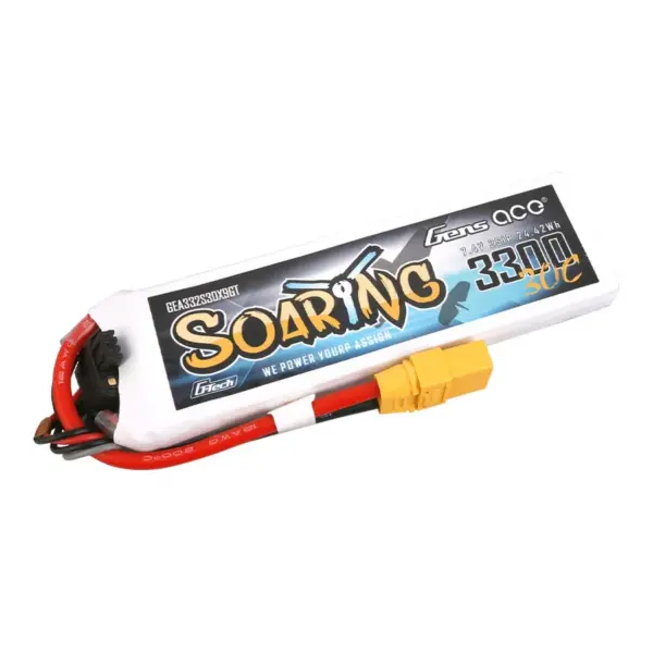 Gensace Soaring Lipo 2s 7.4v-3300-30c (Xt90) 132.5x42x13.5mm 183g Gt