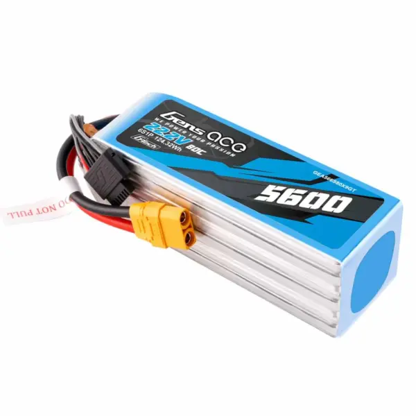 Gensace LiPo 6S 22.2V-5600-80C (XT90) 149x50.5x52mm 865g GT