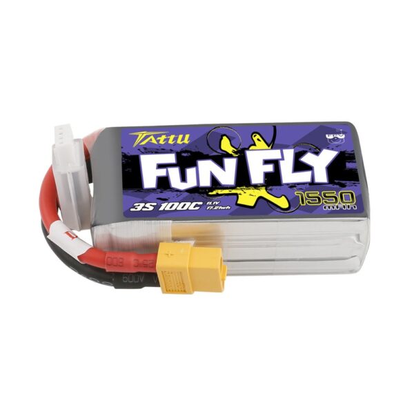Gens Ace Tattu Funfly Lipo 3s 11.1v-1550-100c (Xt60) 73x36x28mm 140g