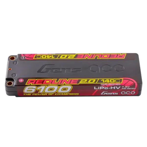 Gensace Redline 2.0 Low Prof 2s Hv 7.6v-140c-6100 139x47x18.5mm 226g