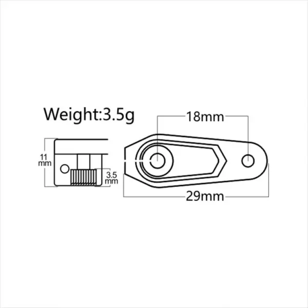 Power Hd Aluminum Servo Horn 18mm Height 11mm 25th