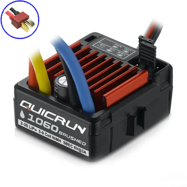 Hobbywing Quicrun 1060 Brushed Sbec Wp Esc (60a) T-Plug