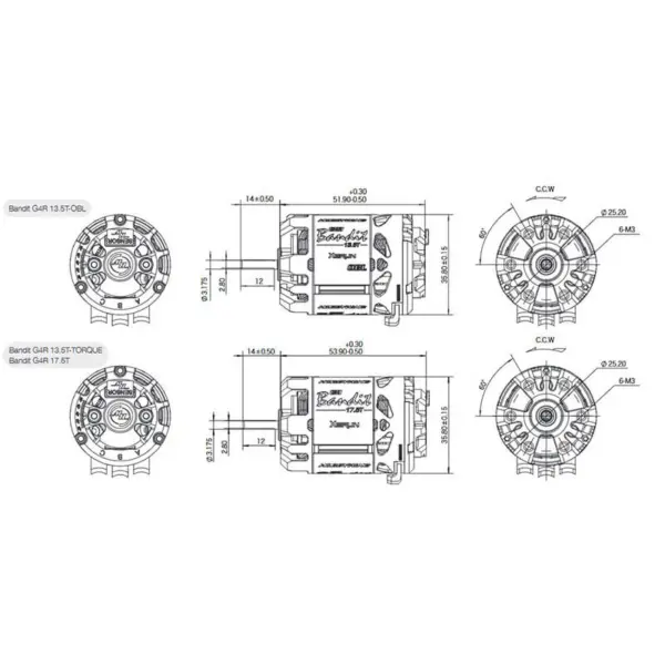 Hobbywing Xerun Bandit 13.5t Black G4r Torque Motor
