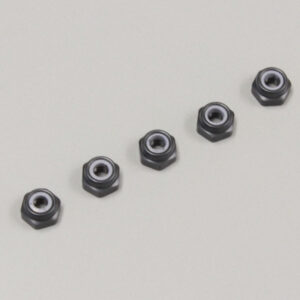 Ecrous Nylstop Alu Gunmetal m2.6x3.0mm (5) Kyosho