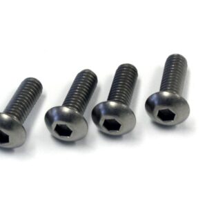 M4x12mm round hex (4) titanium