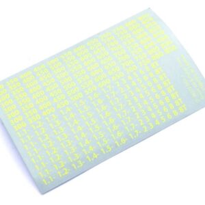 Planche Autocollant Viscosite Amortisseurs Kyosho (Jaune)