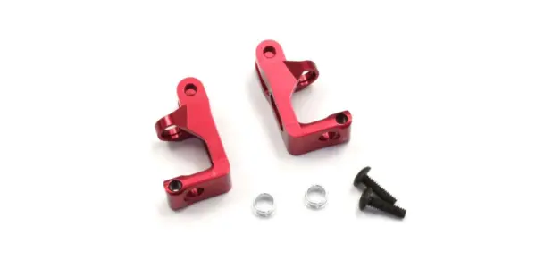 Aluminium Front Hub Carrier Set Kyosho Mini-Z Buggy (2) Red