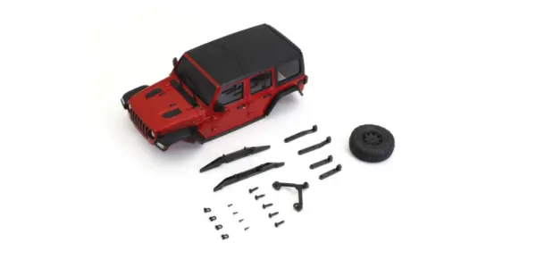 Bodyshell Jeep Wrangler Rubicon Mini-Z 4x4 Mx01 Red