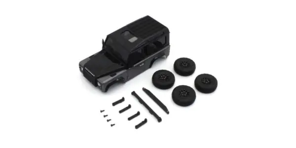 Bodyshell Land Rover Defender 90 Gray Mini-Z 4x4 Mx01 W/Wheels