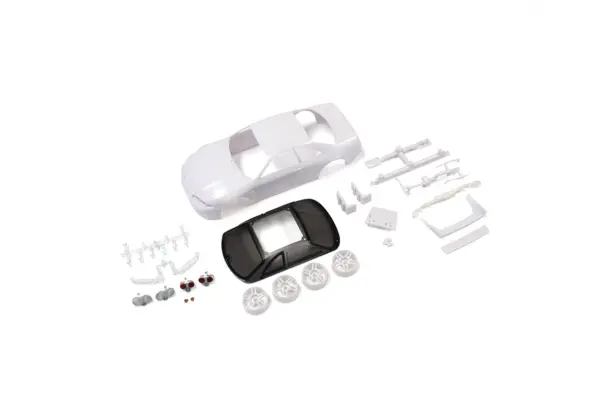 Bodyshell Nissan Skyline R33 Mini-Z + 4wd Rims (White Body)