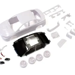 Mitsubishi bodywork Evox Mini-Z + 4WD rims (Paint)