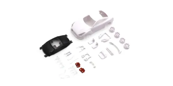 Bodyshell Nissan Skyline Gt-R R35 Mini-Z + Awd Rims (White Body)