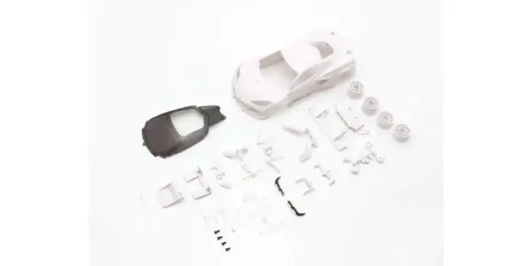 Bodyshell Chevrolet Corvette C8-R Mini-Z + 2WD Rims (White Body)