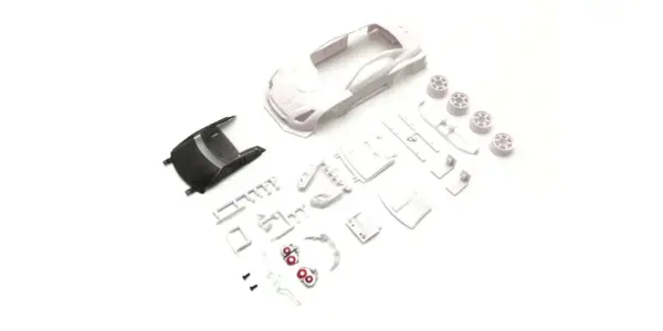 Bodyshell Nissan Gt-R Gt500 2008 Mini-Z + 2wd Rims (White Body)