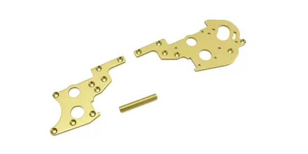 Rear Side Plate Set Kyosho Turbo Optima (2) Gold