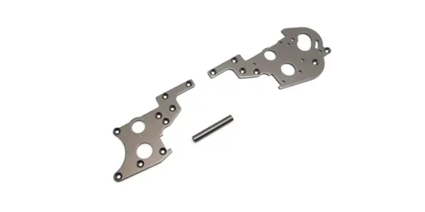 Rear Side Plate Set Kyosho Optima Pro (2) Gun Metal