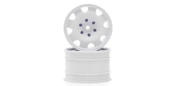 Kyosho Optima Mid White 2.0 Inches 8 Spokes Wheel (2)