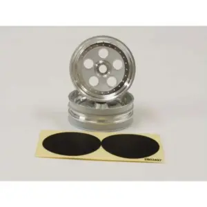 Kyosho Tomahawk front rims (2) chrome satin 2.0 inches