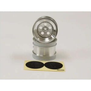 Jantes Arrieres 1.7 Inches Chromees Satin (2) Kyosho Tomahawk