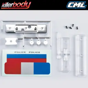 Killerbody Police Roof Warning Light W/O Led for 1/10