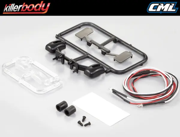Killerbody Wing Mirror Type "E" W/Led Unit Set 1/10 Truck – view 2