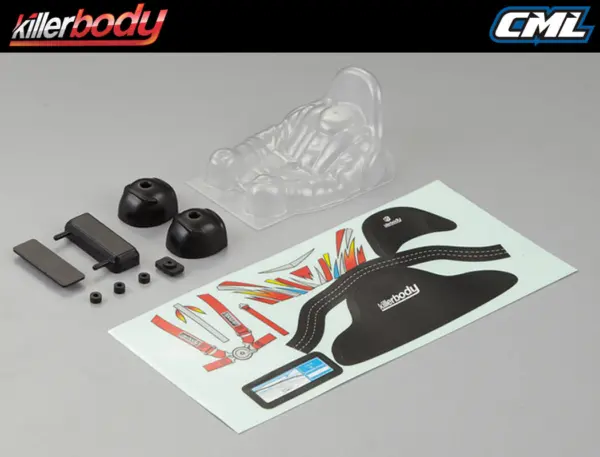 Killerbody Driver Figure W/Helmet & Seat 1/10 Scale