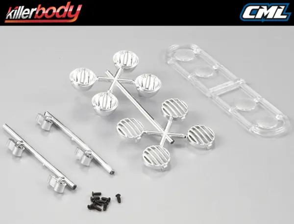 Killerbody Chrome Light Set for Roof Rack Type A – view 2