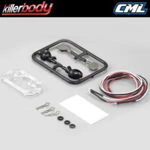 Killerbody Wing Mirror "C" W/L Ed Unit Set 1/10 Touring Car