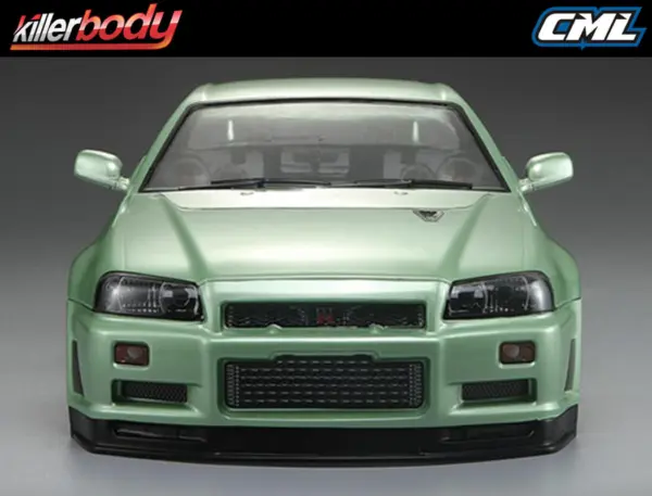 Killerbody Nissan Skyline R34 195mm Finished Body-Green