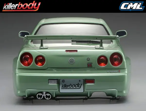 Killerbody Nissan Skyline R34 195mm Finished Body-Green