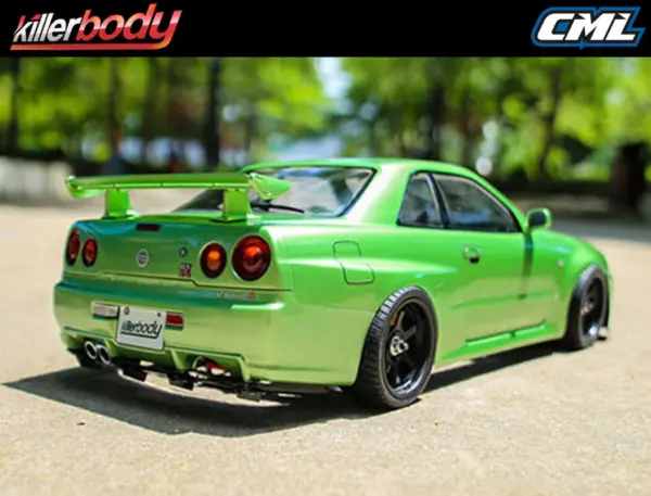Killerbody Nissan Skyline R34 195mm Finished Body-Green