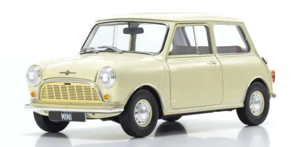Kyosho 1:18 Morris Mini Minor Old English White
