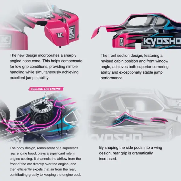 Kyosho Inferno MP11 1:8 4WD RC Nitro Buggy Kit - Bundle wheels, engine & servo package