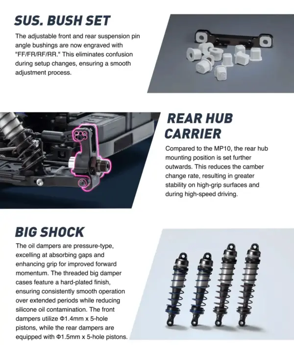 Kyosho Inferno MP11 1:8 4WD RC Nitro Buggy Kit - Bundle wheels, engine & servo package