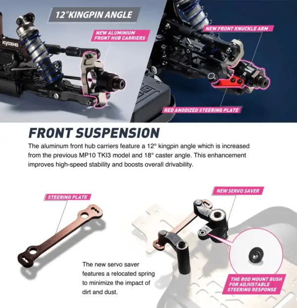 Kyosho Inferno MP11 1:8 4WD RC Nitro Buggy Kit - Bundle wheels, engine & servo package