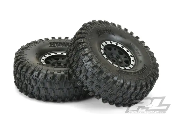 Proline Hyrax 1.9" G8 Tyres on Impulse BLK/Silv B/Lock Wheels