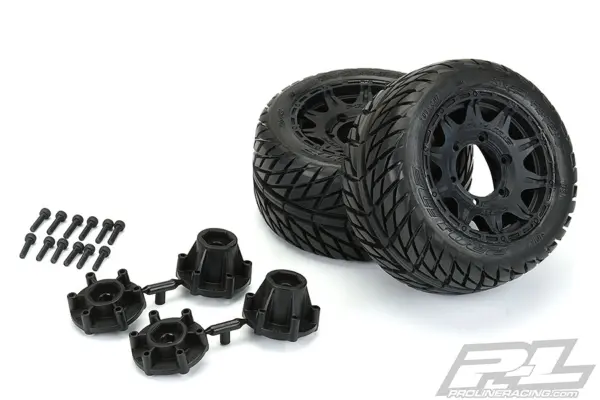 Proline Street Fighter 2.8" BLK Raid 6x30 Rem. Hex Wheels