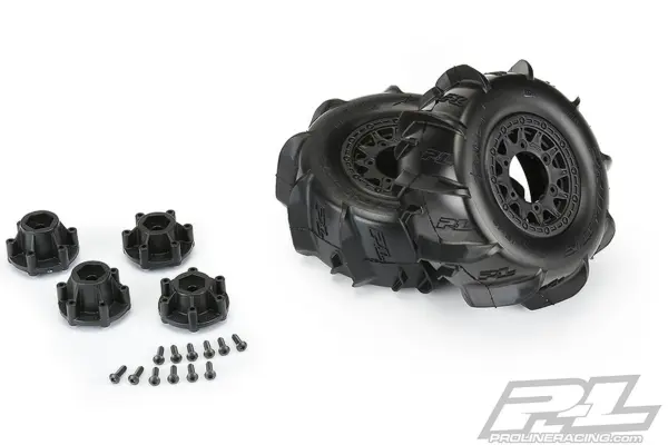 Proline Dumont Paddle Sc Tyres on Black Raid 6x30 Wheel Slash