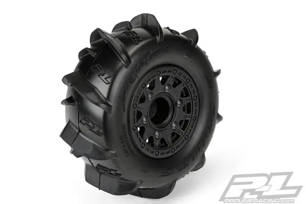 Proline Dumont Paddle Sc Tyres on Black Raid 6x30 Wheel Slash