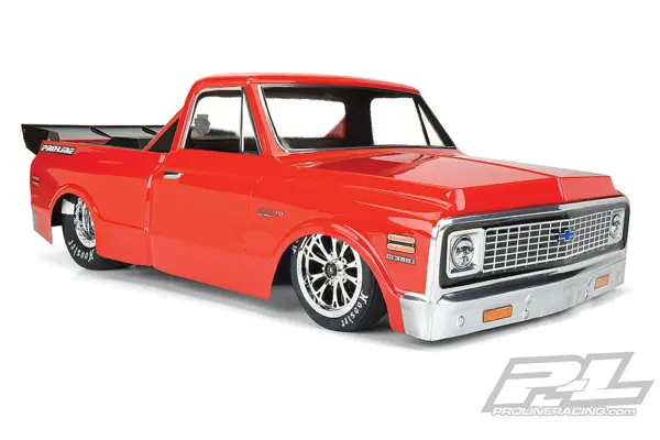 Proline 1972 Chevy C-10 Clear Drag Body for 2wd Drag Truck