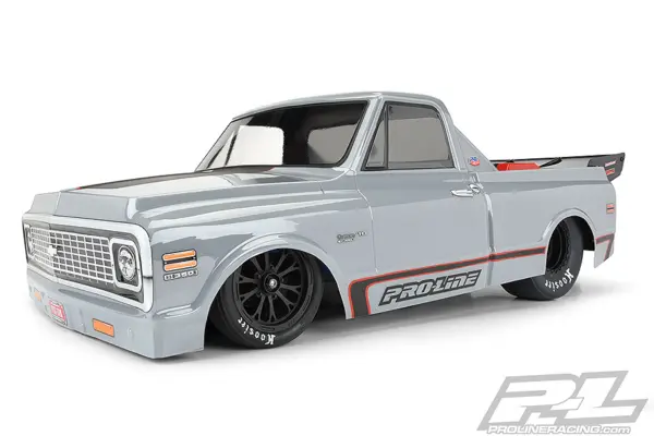 Proline 1972 Chevy C-10 Clear Drag Body for 2wd Drag Truck