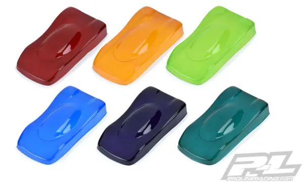 Proline Rc Body Paint Candy Colour Set (Red/Yell/Gre/Blue/Vio/Turq)